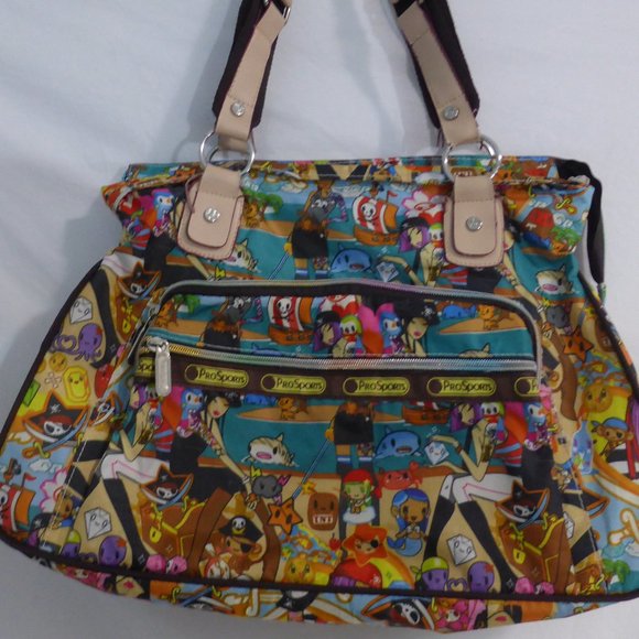 PRO SPORTS bag with double handle, rainbow zipper